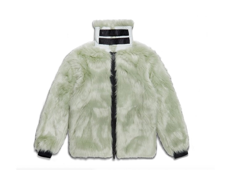 Reversible Faux Fur Coat Jade