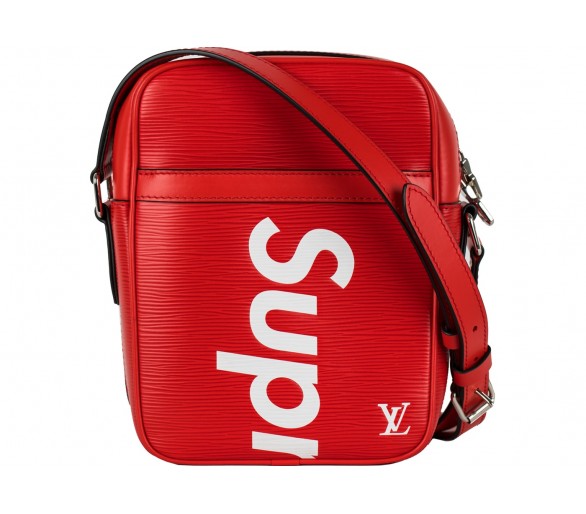 Louis Vuitton x Supreme Red Epi Leather Danube PM Bag Louis