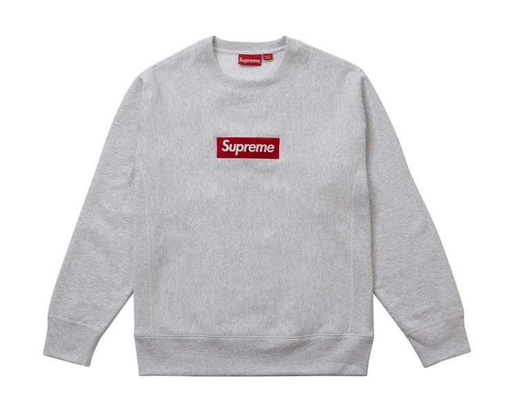 Supreme Box Logo Crewneck Ash Grey