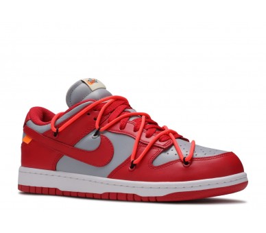 off white x nike dunk low university red
