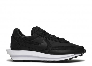 nike ld waffle x sacai black nylon