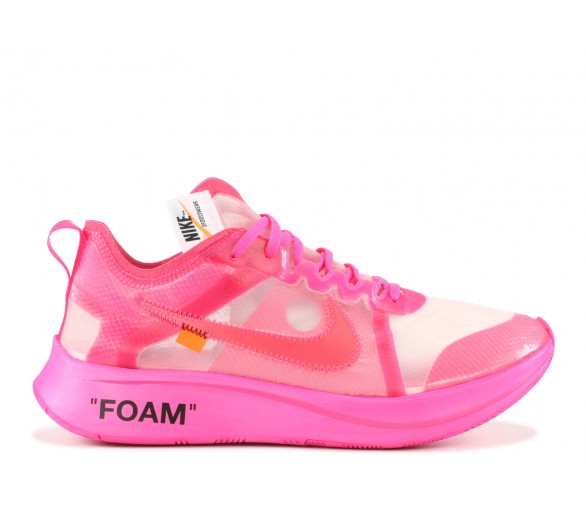 off white x nike code zoom fly pink